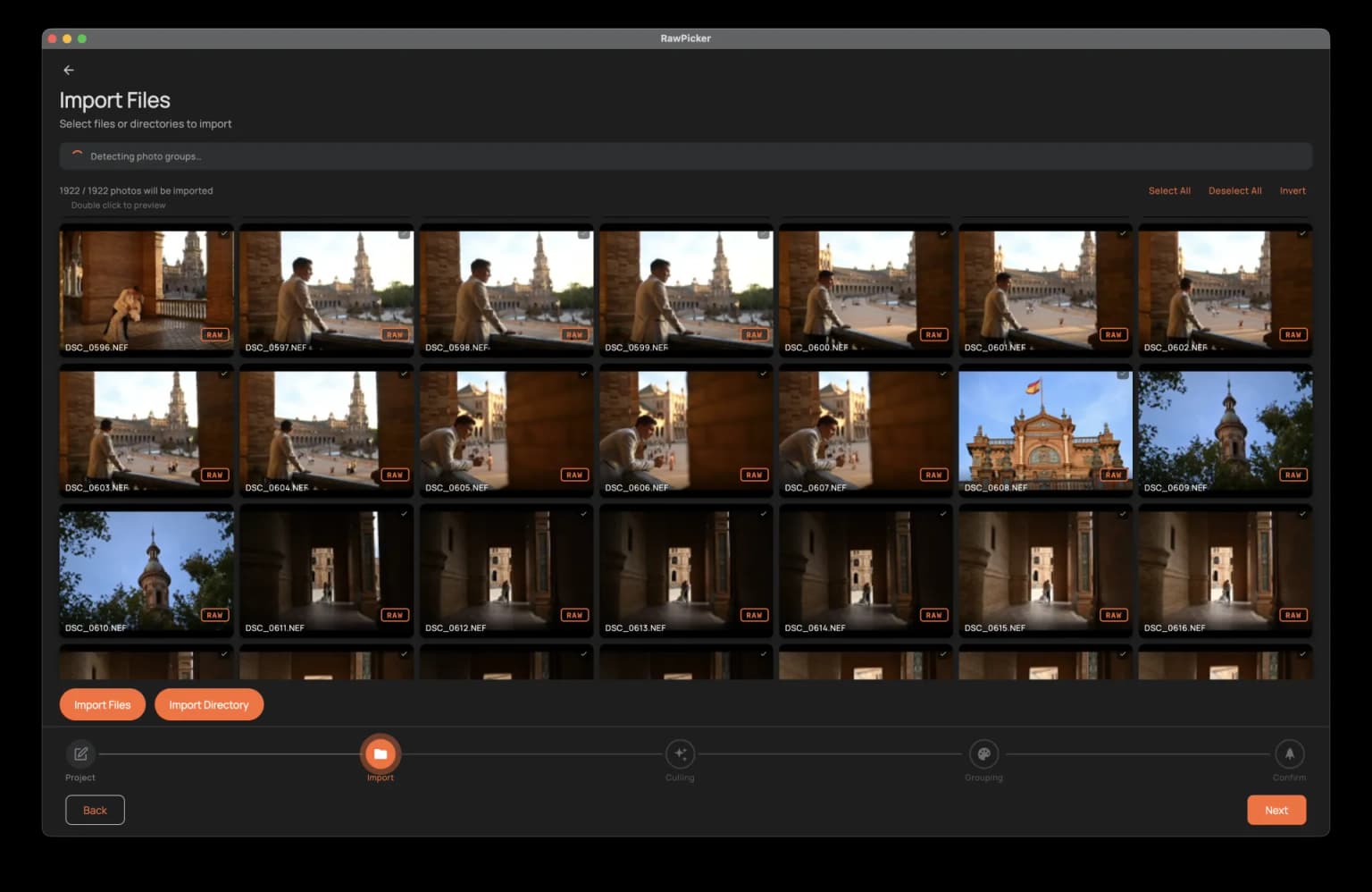 Drop your RAW folder